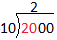 The problem highlights whether 10 goes into 20.